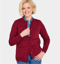 Cable and Diamond Design Cardigan - LD369